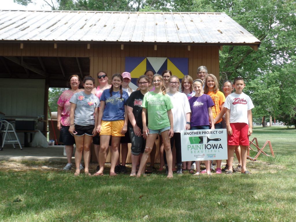 Paint Iowa Beautiful volunteer project at Plover City Park